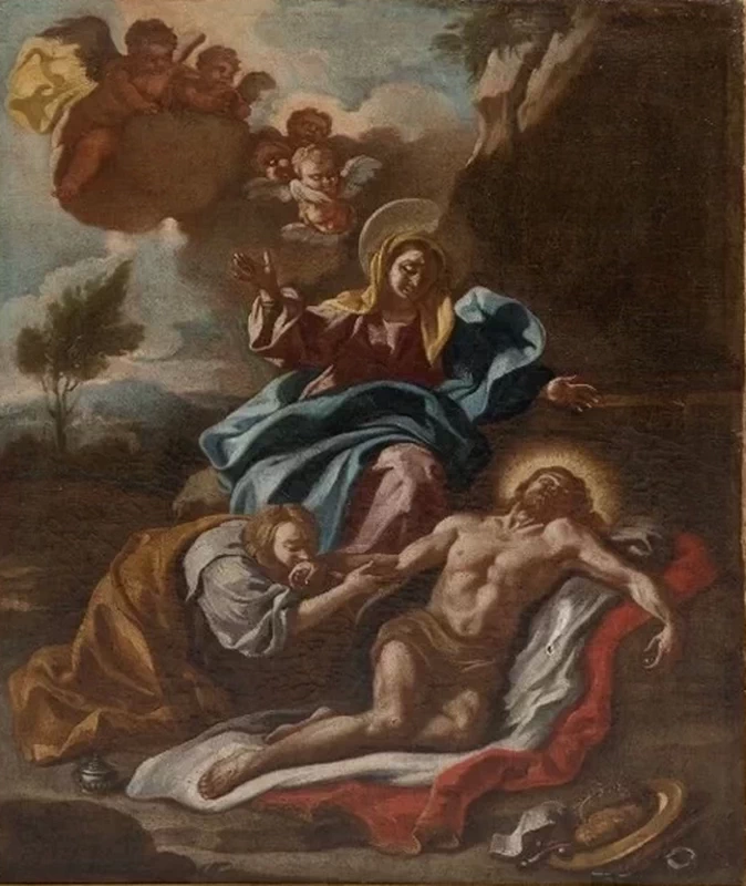 P. G. sec. XVIII, Dipinto di Gesù deposto dalla croce - beweb, Batoni Pompeo